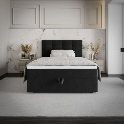 Jednolůžková postel 100x200 STIG COMFORT 8 s úložným prostorem - černá
