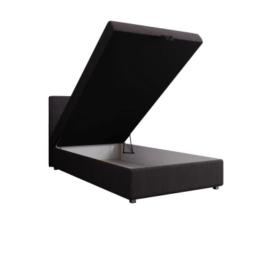 Jednolůžková postel 100x200 STIG COMFORT 8 s úložným prostorem - tmavě šedá