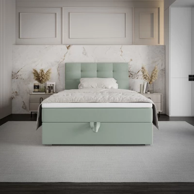 Jednolůžková postel 100x200 STIG COMFORT 8 s úložným prostorem - mátová