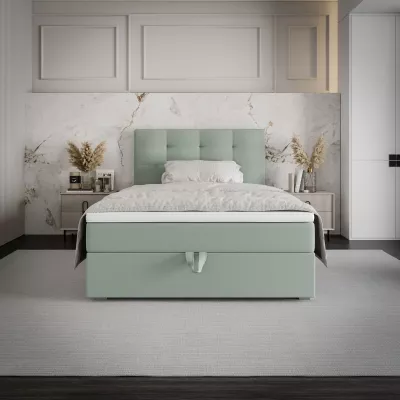 Jednolůžková postel 100x200 STIG COMFORT 8 s úložným prostorem - mátová