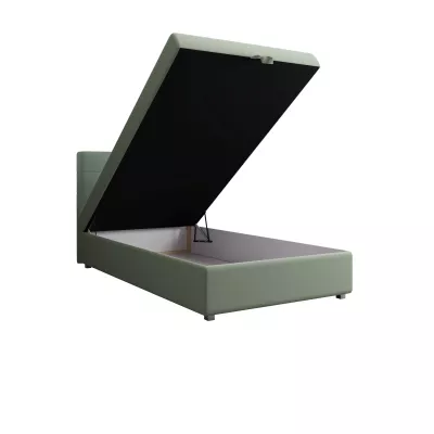 Jednolůžková postel 100x200 STIG COMFORT 8 s úložným prostorem - mátová