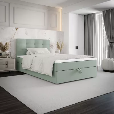 Jednolůžková postel 100x200 STIG COMFORT 8 s úložným prostorem - mátová