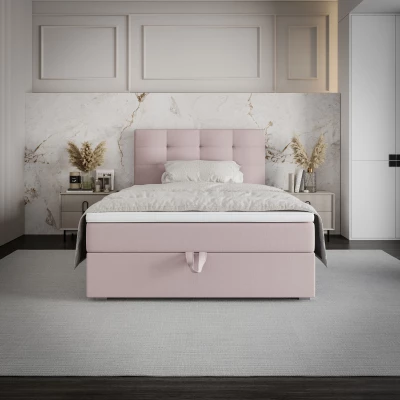 Jednolůžková postel 100x200 STIG COMFORT 8 s úložným prostorem - růžová
