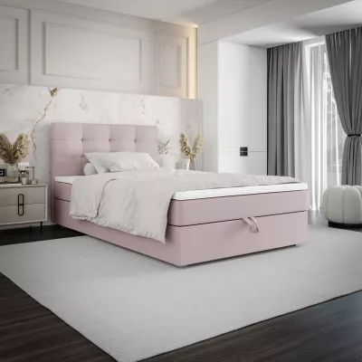 Jednolůžková postel 100x200 STIG COMFORT 8 s úložným prostorem - růžová