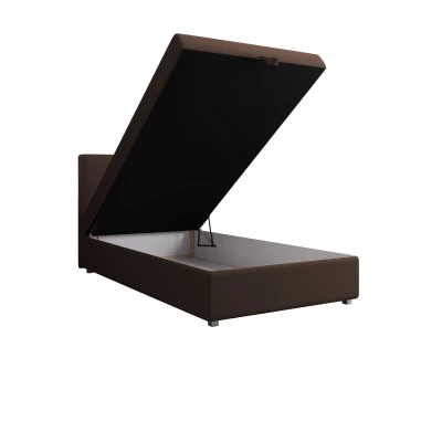Jednolůžková postel 120x200 STIG COMFORT 8 s úložným prostorem - hnědá