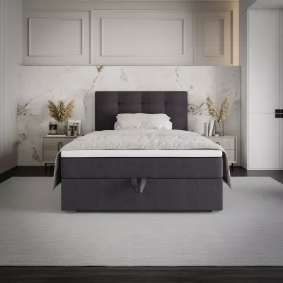 Jednolůžková postel 120x200 STIG COMFORT 8 s úložným prostorem - tmavě šedá