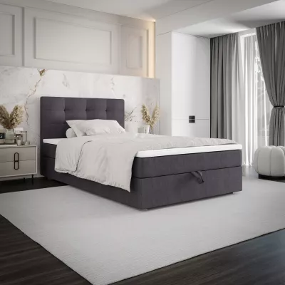 Jednolůžková postel 120x200 STIG COMFORT 8 s úložným prostorem - tmavě šedá