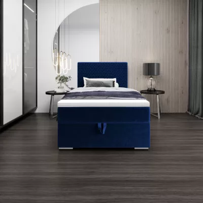 Jednolůžková čalouněná postel 100x200 HENIO 1 - modrá
