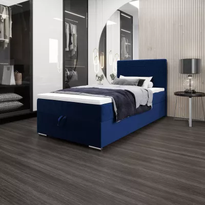 Jednolůžková čalouněná postel 100x200 HENIO 1 - modrá