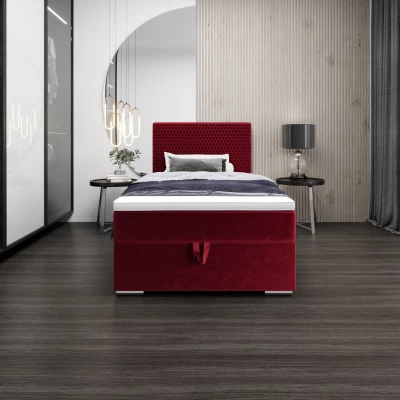 Jednolůžková čalouněná postel 100x200 HENIO 1 - červená