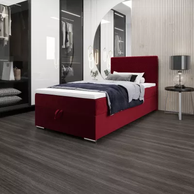 Jednolůžková čalouněná postel 100x200 HENIO 1 - červená