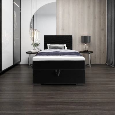 Jednolůžková čalouněná postel 90x200 HENIO COMFORT 1 - černá