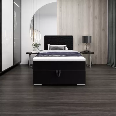 Jednolůžková čalouněná postel 90x200 HENIO COMFORT 1 - černá