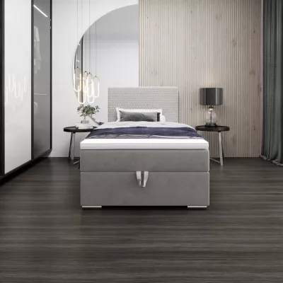 Jednolůžková čalouněná postel 90x200 HENIO COMFORT 1 - světle šedá