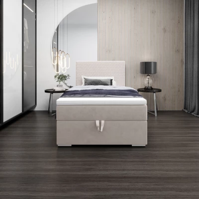 Jednolůžková čalouněná postel 90x200 HENIO COMFORT 1 - béžová