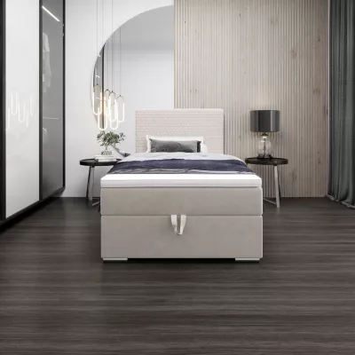 Jednolůžková čalouněná postel 90x200 HENIO COMFORT 1 - béžová
