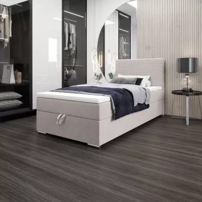 Jednolůžková čalouněná postel 90x200 HENIO COMFORT 1 - béžová