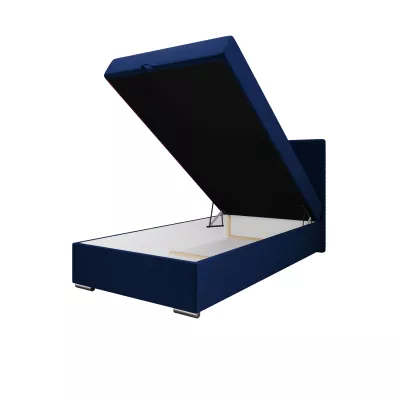 Jednolůžková čalouněná postel 100x200 HENIO COMFORT 1 - modrá
