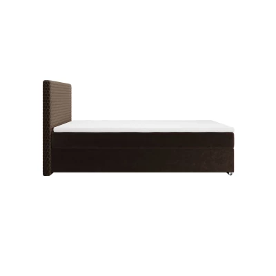 Jednolůžková čalouněná postel 100x200 HENIO COMFORT 1 - tmavě hnědá