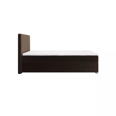 Jednolůžková čalouněná postel 100x200 HENIO COMFORT 1 - tmavě hnědá