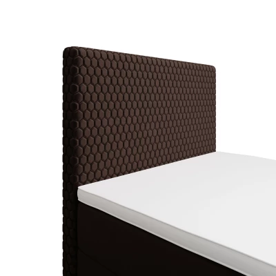 Jednolůžková čalouněná postel 100x200 HENIO COMFORT 1 - tmavě hnědá