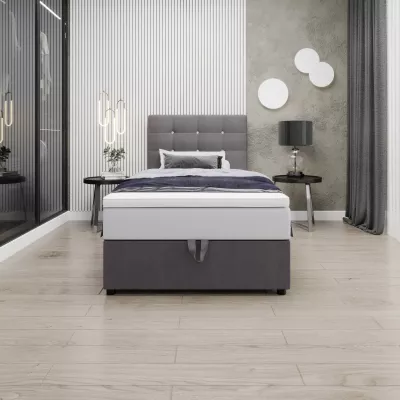 Kontinentální jednolůžková postel 100x200 KALINA 1 - šedá