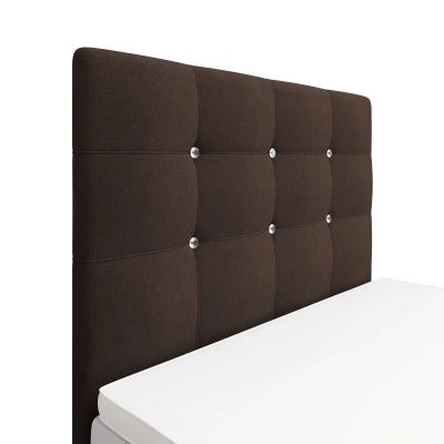 Kontinentální jednolůžková postel 100x200 KALINA 1 - hnědá