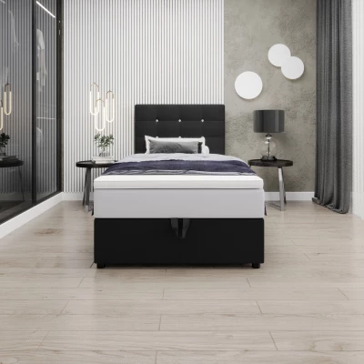 Kontinentální jednolůžková postel 120x200 KALINA COMFORT 1 - černá