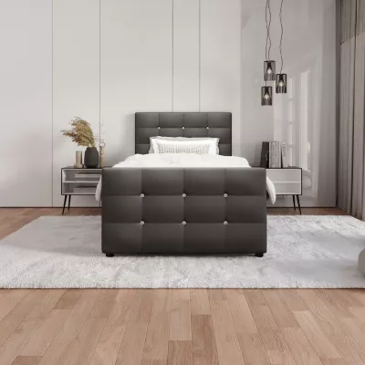 Jednolůžková postel 90x200 KAUR s úložným prostorem - grafit