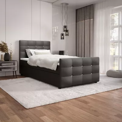 Jednolůžková postel 90x200 KAUR s úložným prostorem - grafit
