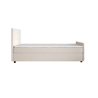 Jednolůžková postel 100x200 KAUR s úložným prostorem - vanilková