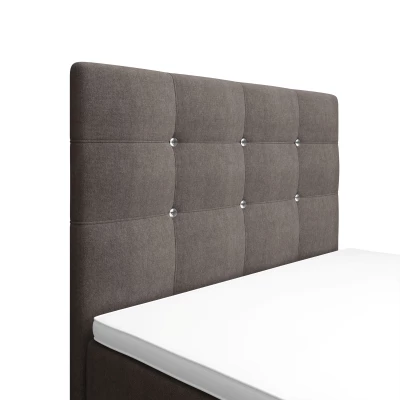 Jednolůžková postel 90x200 KAUR COMFORT s úložným prostorem - světle hnědá