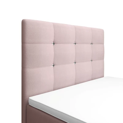 Jednolůžková postel 90x200 KAUR COMFORT s úložným prostorem - světle růžová