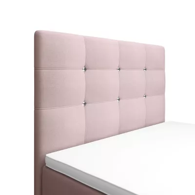Jednolůžková postel 90x200 KAUR COMFORT s úložným prostorem - světle růžová