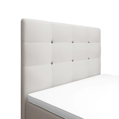 Jednolůžková postel 90x200 KAUR COMFORT s úložným prostorem - bílá