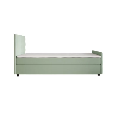 Jednolůžková postel 100x200 KAUR COMFORT s úložným prostorem - mátová