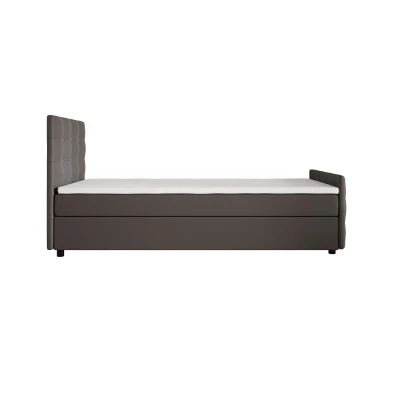 Jednolůžková postel 100x200 KAUR COMFORT s úložným prostorem - grafit