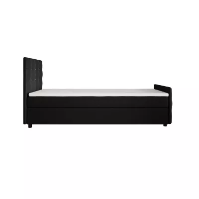 Jednolůžková postel 100x200 KAUR COMFORT s úložným prostorem - černá 2
