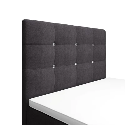 Jednolůžková postel 120x200 KAUR COMFORT s úložným prostorem - tmavě šedá