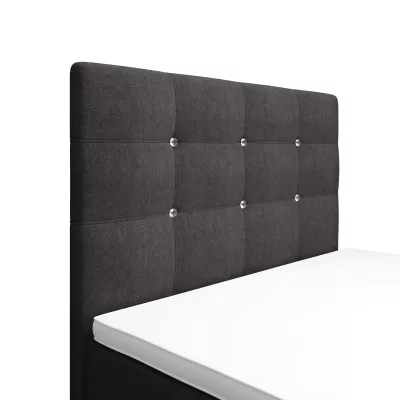 Jednolůžková postel 120x200 KAUR COMFORT s úložným prostorem - tmavě šedá