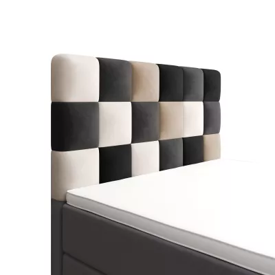 Boxspringová postel 100x200 SAVA PLUS 1 - šedá / černá