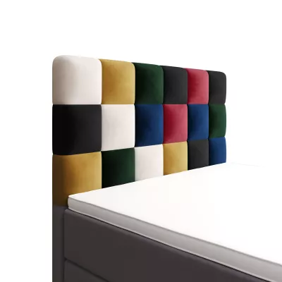 Boxspringová postel 100x200 SAVA PLUS 1 - šedá / červená
