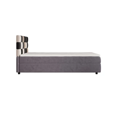 Boxspringová postel 100x200 SAVA COMFORT 1 - šedá / černá