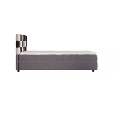 Boxspringová postel 100x200 SAVA COMFORT 1 - šedá / černá