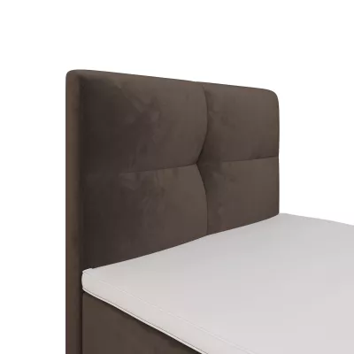 Boxspringová postel 100x200 DORINA COMFORT 1 s úložným prostorem - světle hnědá