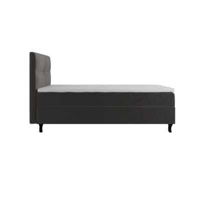 Boxspringová postel 100x200 DORINA COMFORT 1 s úložným prostorem - tmavě hnědá