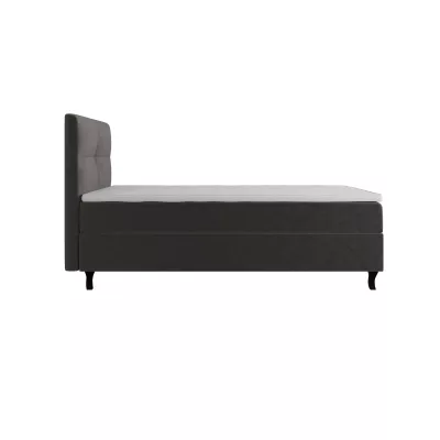 Boxspringová postel 100x200 DORINA COMFORT 1 s úložným prostorem - tmavě hnědá