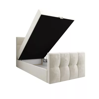 Jednolůžková boxspringová postel 120x200 ELIONE 1 - béžová