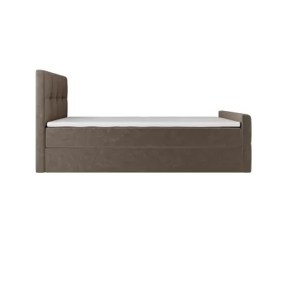 Jednolůžková boxspringová postel 90x200 ELIONE COMFORT 1 - hnědá