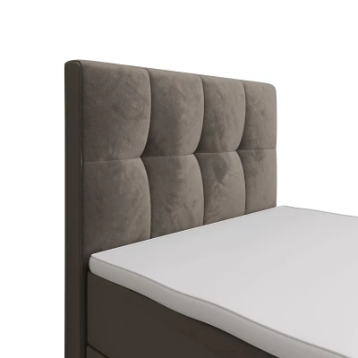 Jednolůžková boxspringová postel 90x200 ELIONE COMFORT 1 - hnědá